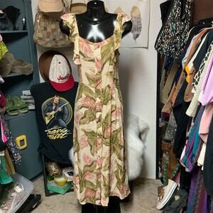 CLEARANCE SALE!!! 2374. Billabong Love Tripper Floral Midi Dress Women's L